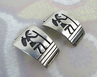 Benjamin Mansfield Hopi Native American sterling silver vision quest seeker vintage watch band tips