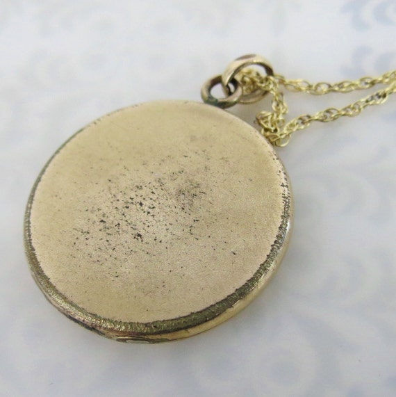 Ornate Victorian gold filled love locket and chai… - image 8
