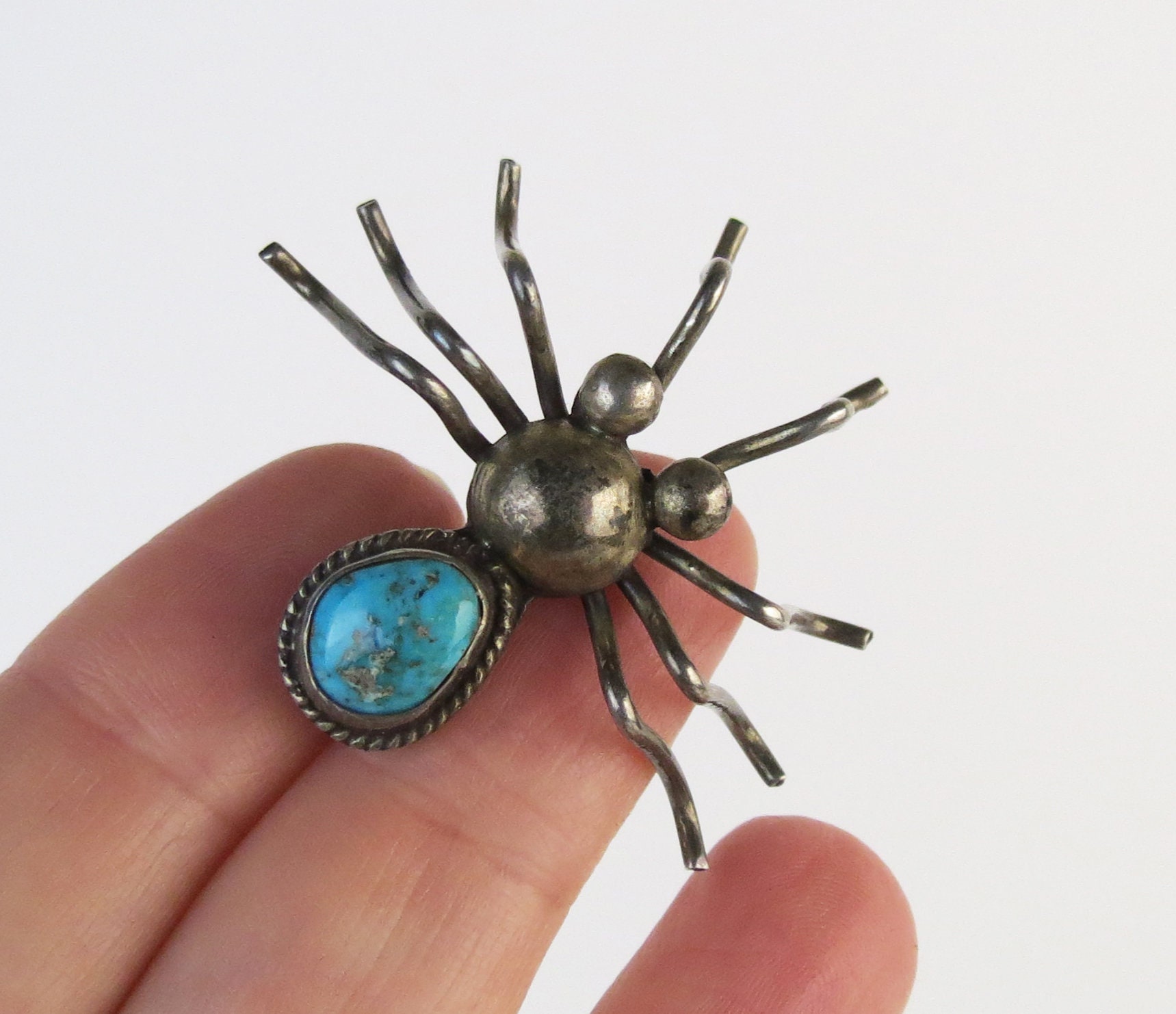 Antique Pearl Spider Brooch of 10k Gold 