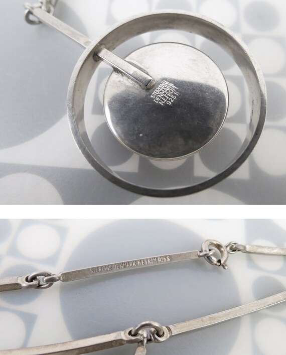 NE From Denmark modernist sterling silver chain r… - image 6