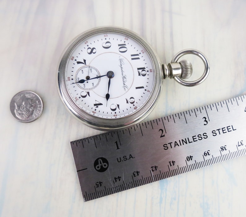 Hampden 1908 Pocket Watch: 17 Jewel Movement, Dueber Silverine Case - Etsy