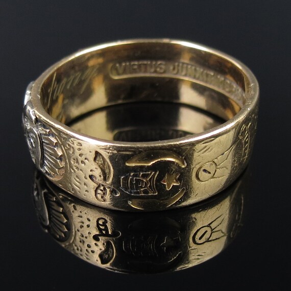 Antique dated 1865 uncommon Masonic Scottish Rite dou… - Gem