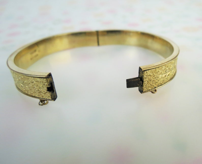 Vintage 1/20 10k gold Filled bangle bracelet by Troob and | Etsy