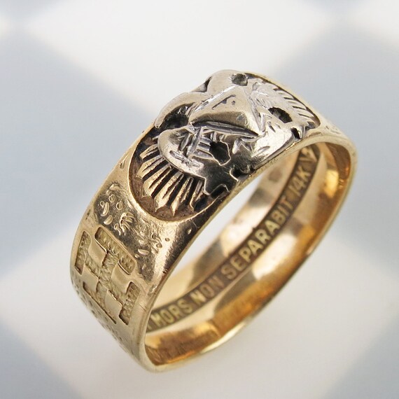 Antique dated 1865 uncommon Masonic Scottish Rite dou… - Gem
