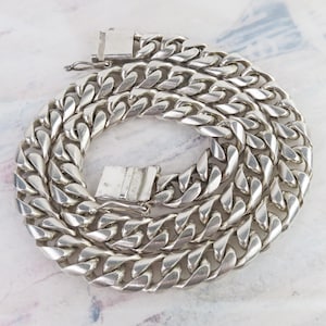 451 Grams or Nearly 1 Pound Sterling Silver Heavy Thick 29 Inch