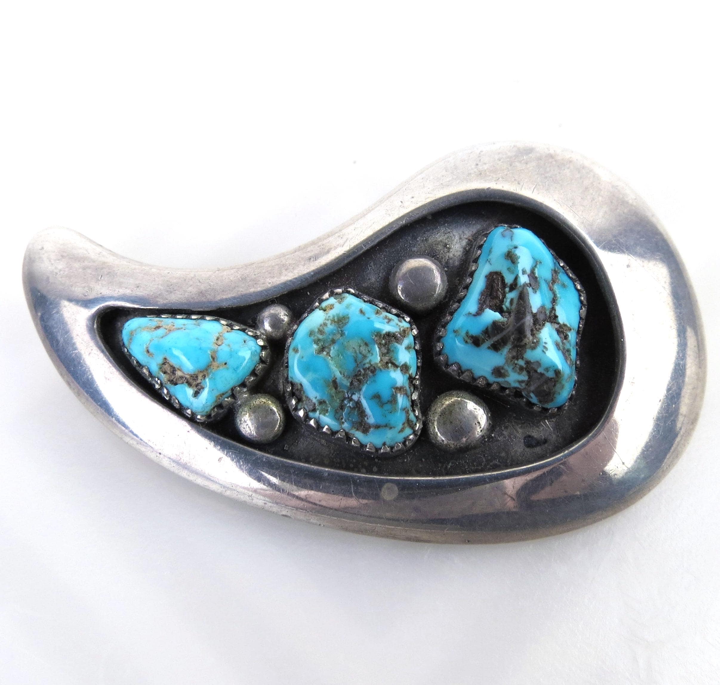 Frank Patania Sr ロードランナー　ピン　フランクパタニア Frank Patania Sr Vintage Sterling Silver Turquoise Brooch