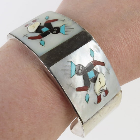 The Best Vintage Zuni Tony Ohmsatte Kachina Native American Jewelry Silver Bracelet The Best Vintage Zuni Tony Ohmsatte Kachina Native American Jewelry Silver Bracelet
