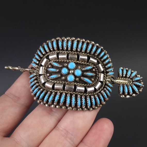 Vintage Zuni native American needle point cluster… - image 9