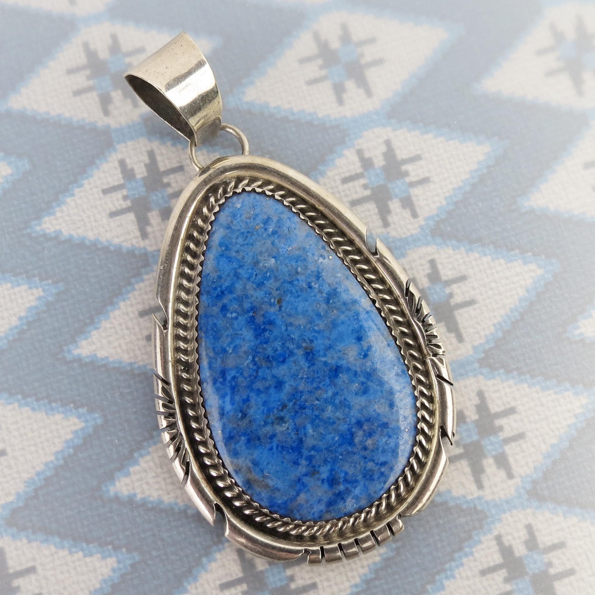 Reserved for Lynn Native American Sterling Silver Denim Blue Lapis