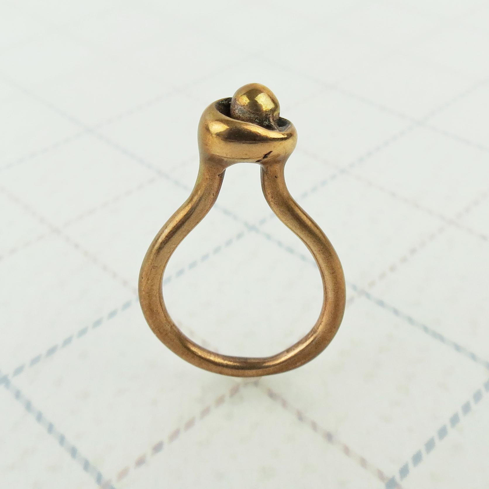 アクセサリー MONICA CASTIGLIONI Bronze Monica Castiglioni Pre Owned Ring Ultra Modern Italian Organic