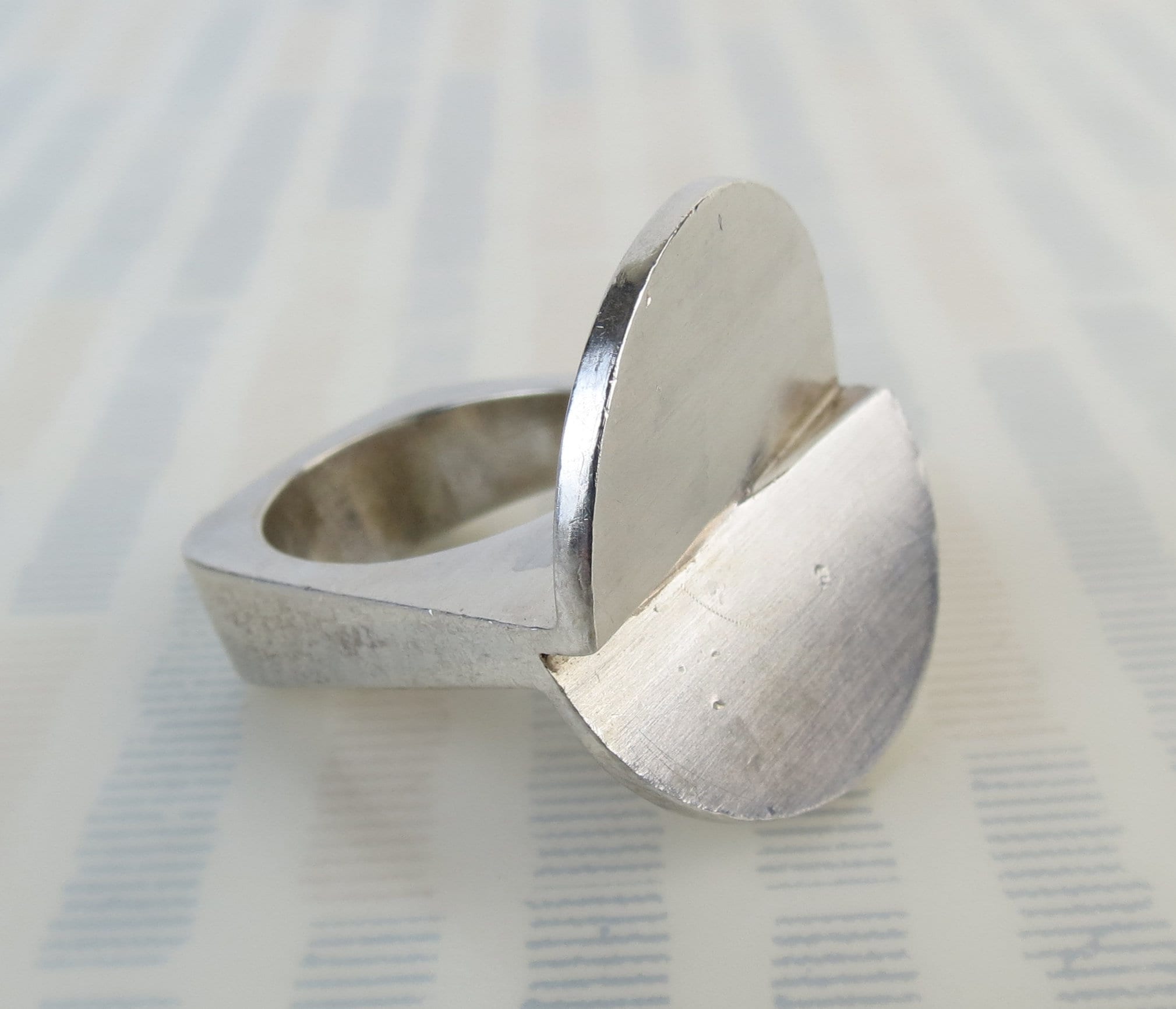 Modern Ring Scandinavian Silver - Etsy