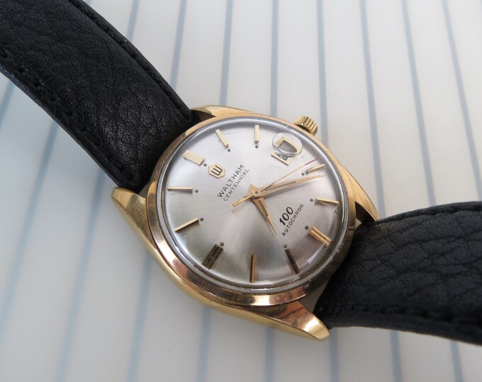 Waltham Centennial 100 Autochron Gold Filled Vintage Wrist Watch With