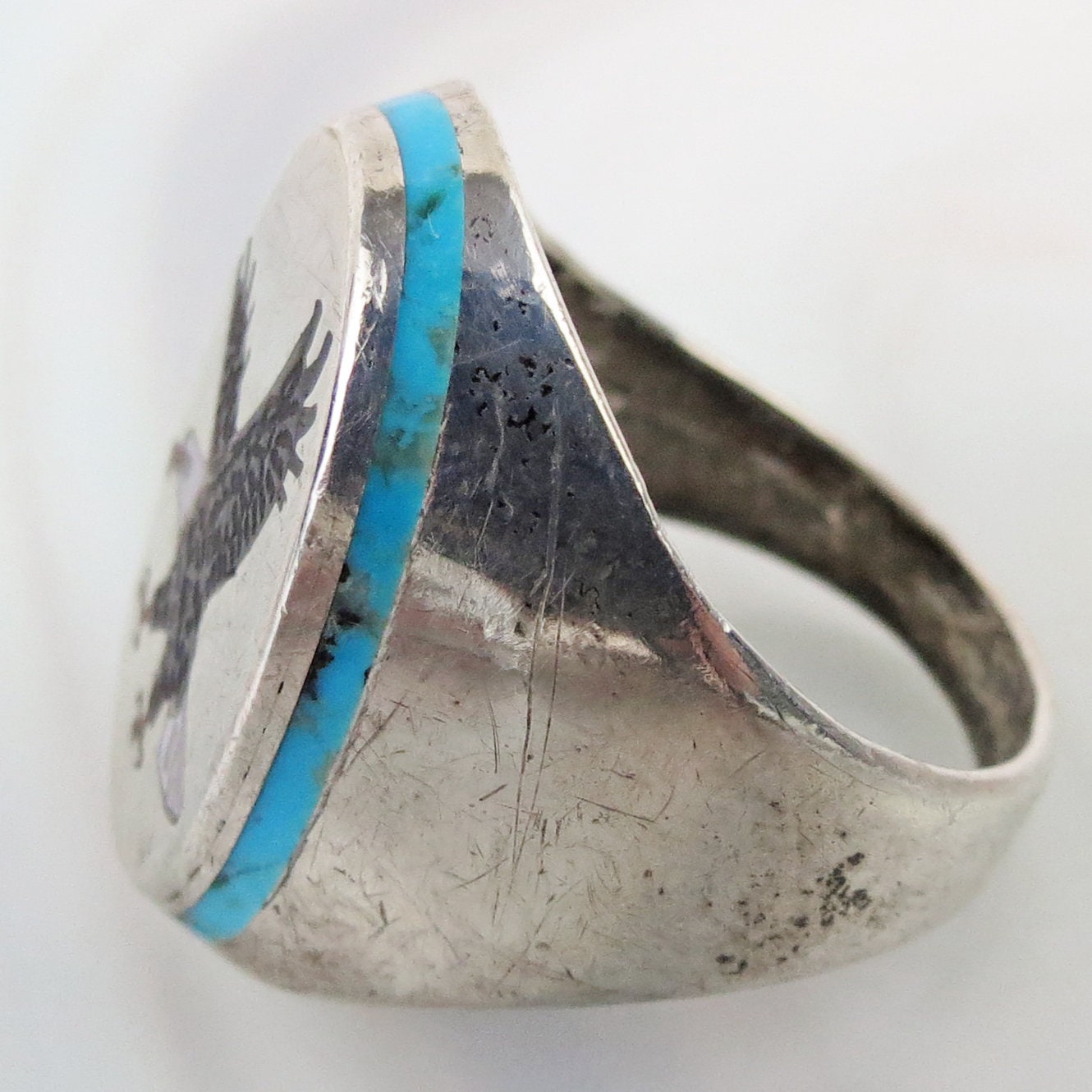 Important 92 Grams Super Heavu Navajo Ben Begaye Native American Jewelry Silver Turquoise Necklace Important 92 Grams Super Heavu Navajo Ben Begaye Native American Jewelry Silver Turquoise Necklace