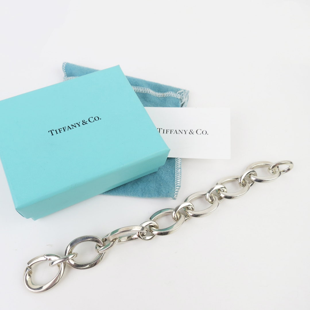 Uncommon Tiffany & Co Heavy Oval Link Sterling Silver Signed