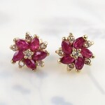 Vintage Ruby Earrings