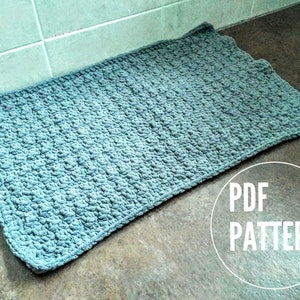 CROCHET PATTERN For Lemon Peel Bath Mat - Beginner Friendly