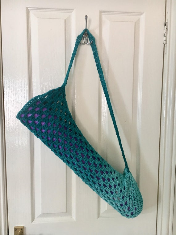 Blue Ombre Crochet Yoga Mat Bag Average Yoga Mat Size Etsy
