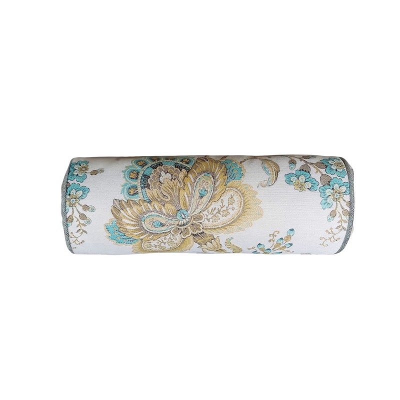 Round Teal Pillow Etsy