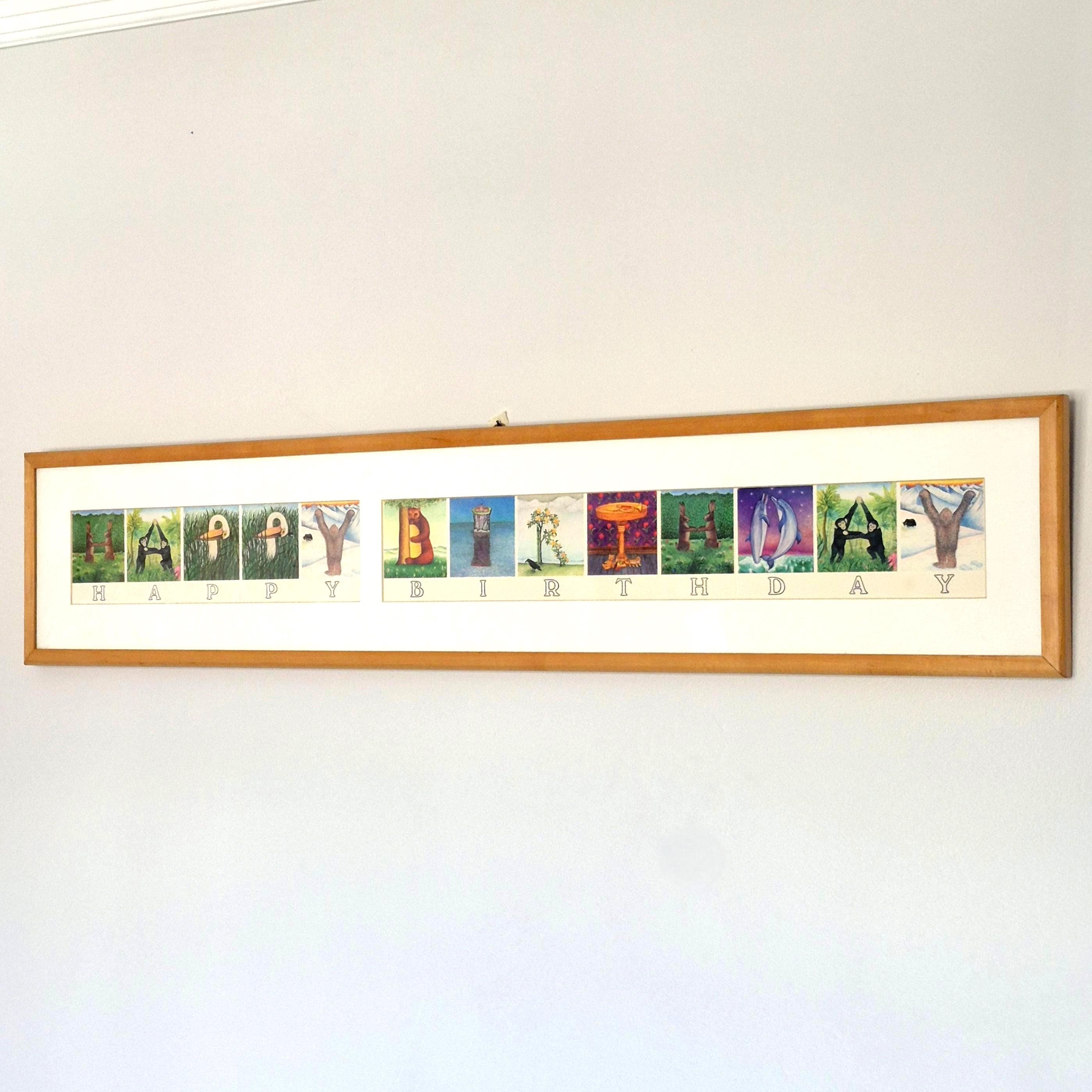 Monika Beisner Alphabet Art Print: Happy Birthday Sign, Vintage 1979 ...