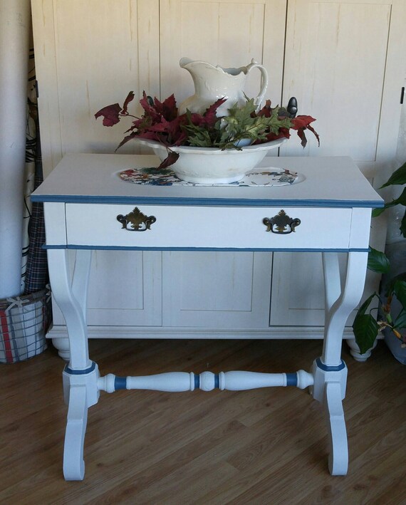 White Console Table Local Only Vintage Console Table Tall Etsy