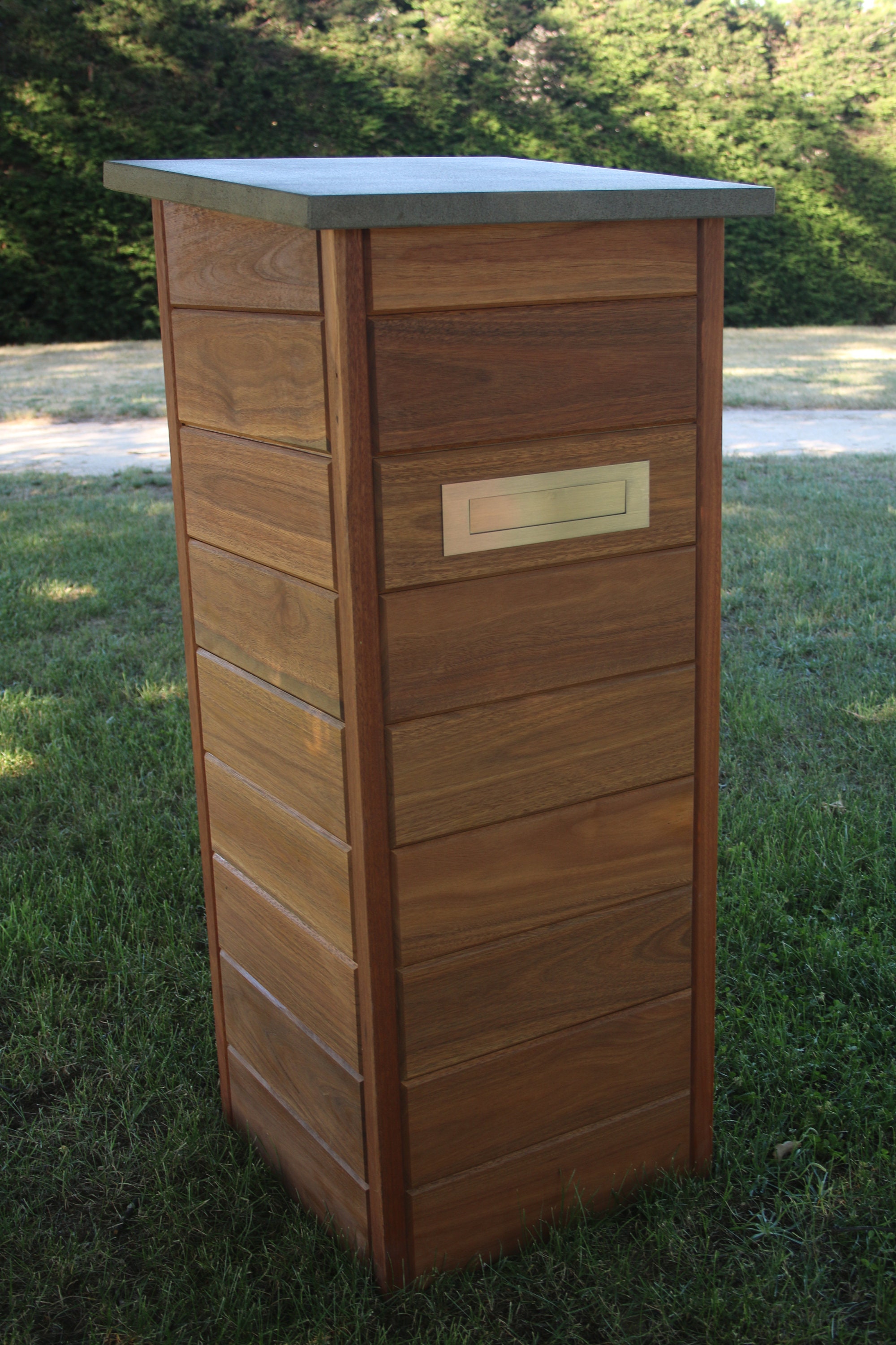 Solid timber / wooden Letter box in Spotted Gum. Neptune Etsy
