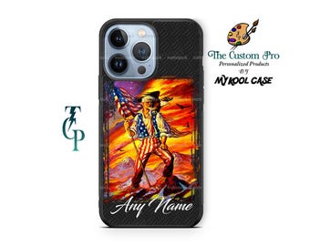 Personalized phone case cover Uncle Sam American Pride Design fits iPhone Samsung Google Pixel Custom mobile cell Phone Defender case gift