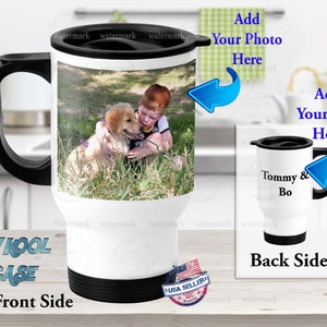 Custom Travel Coffee Mugs, 14 Oz, Personalized Photo Travel Mugs with  Photo, Logo, Text, Name - Taza…See more Custom Travel Coffee Mugs, 14 Oz