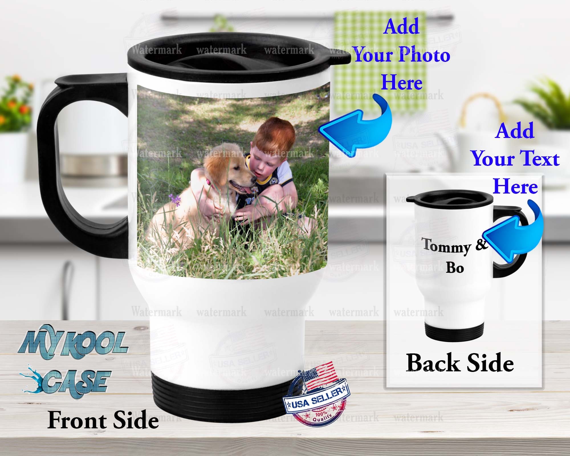 Travel Mug 16oz — Custom Logo USA