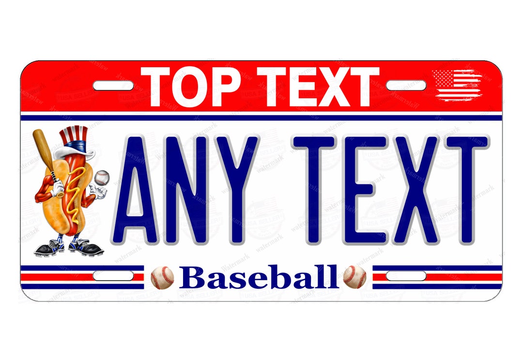 Custom Baseball License Plate, Personalized Sports Design - Etsy