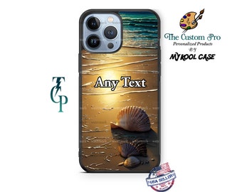 Seashells on the seashore Beach Phone Case Personalized for iPhone 14 Pro max iPhone 11 12 13 Pro Max Samsung s23 s22 s21 Note 20 Ultra PLUS