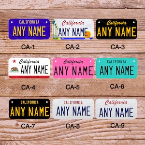 Custom Bicycle Mini California Aluminum License Plate Personalized UV Protected Bike tag for Outdoor and Indoor Use - Room Sign, Mailbox ..