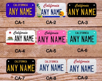 Custom Bicycle Mini California Aluminum License Plate Personalized UV Protected Bike tag for Outdoor and Indoor Use - Room Sign, Mailbox ..