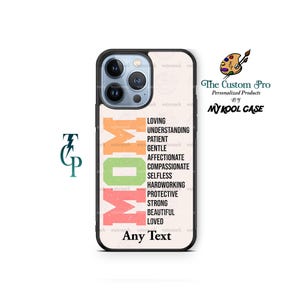 Mothers Day Gift - Mom is loving Personalized phone case cover fits iPhone Samsung - Custom mobile cell Phone Defender case gift for her