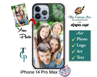 Custom Photo iPhone 14 Pro Max Case – Personalized Collage, Shockproof Silicone