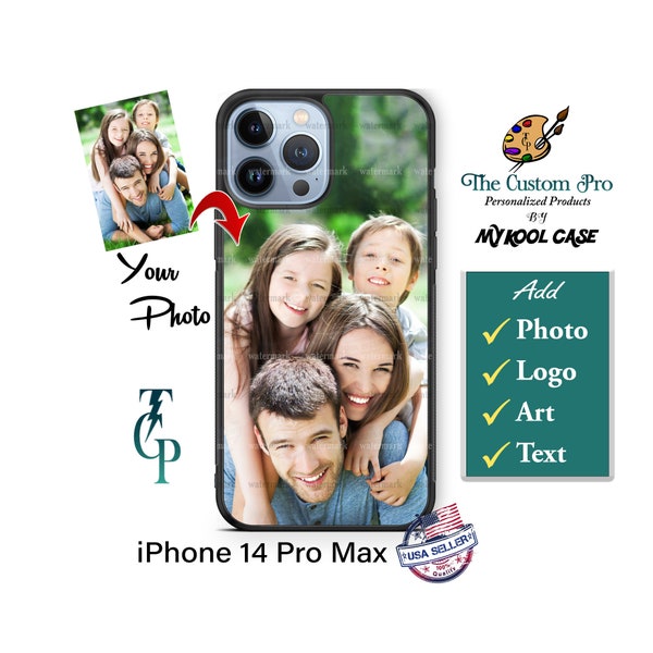 for iPhone 14 Pro Max Phone Case Personalized Custom Picture Image - Collage Photo - Silicone Shockproof Phone Case custom made holiday gift