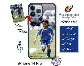 Personalized iPhone 14 Pro Photo Case – Custom Collage, Shockproof Silicone