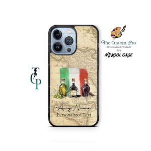 Italian Cooking Vintage Italy Map Design Personalized Phone Case Cover fits iPhone 15 Pro max iPhone 12 13 14 Pro Max Samsung s23 Note 20