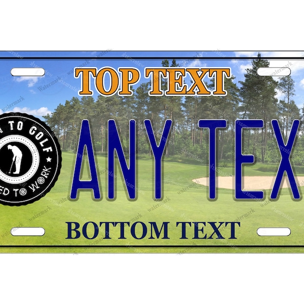 Golf Cart License Plate Etsy