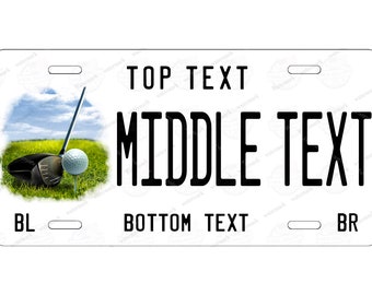 Personalized Golf License Plate, Custom Sports Signage