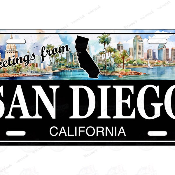 Custom San Diego Novelty Personalized License Plate Tag travel souvenir for Bicycle ATV Bike kids toy Man cave Wall Signage tourist gift