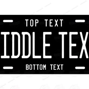 Custom Black & White Color License Plate Tag Personalized for Bicycle ATV MOPED Kids Bike Man Cave Wall Signage Mini Bike License plate gift