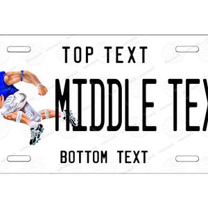 Personalized Football Player License Plate, Custom Metal Sign