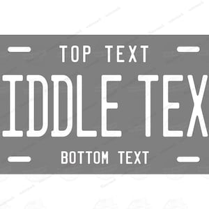 Custom Gray & White Color License Plate Tag Personalized for Bicycle ATV MOPED Kids Bike Man Cave Wall Signage Motorycle Mini License plate