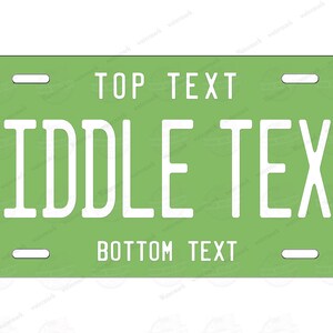 Custom Dollar Bill Green & White Color License Plate Tag Personalized for Bicycle ATV MOPED Kids Bike Man Cave Signage Mini License plate