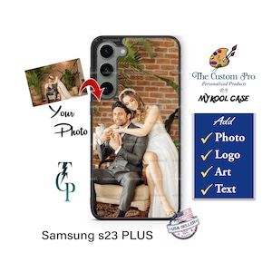 Personalized Phone Case for Samsung s23 PLUS Custom Picture Image - Collage Photos Logos - Silicone Shockproof Phone Case custom made gift