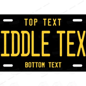 Custom Black & Banana Color License Plate Tag Personalized for Bicycle ATV MOPED Kid Bike Man Cave Wall Signage Mini Bike License plate gift