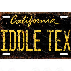 California Black License Plate Vintage Retro Metal License Plate Personalized Tag for ATV Bike Man Cave Wall Signage Mini Bike homemade gift
