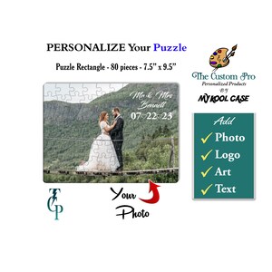 Personalized Jigsaw Puzzle Wedding Gift - Anniversary Gift - Engagement Gift - Business Logo Puzzle - Custom Puzzle - Your Photo Puzzle Gift