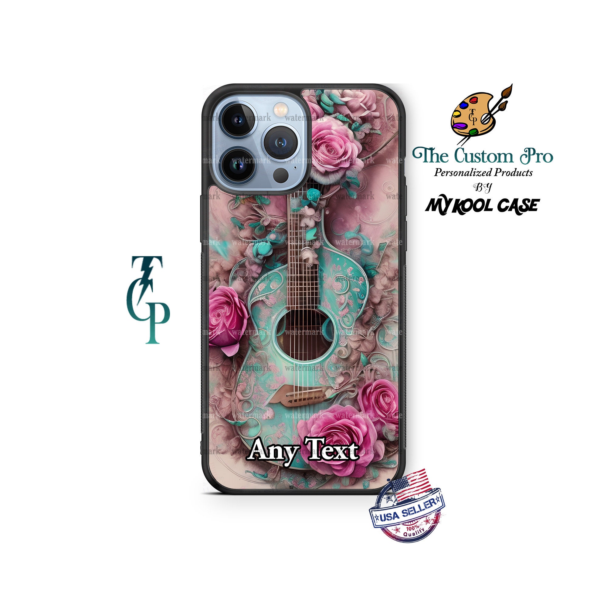 ギター iPhone case for 15pro Es335 Rock and Roll Phone Case Retro