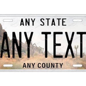 Custom Desert Design Any Text Design Novelty Personalized License Plate Tag for Bicycle ATV Kid Bike Man Cave Wall Signage Fridge magnet